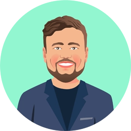 Cartoon of Sonny Wells, Sales Executive at Landlord Vision