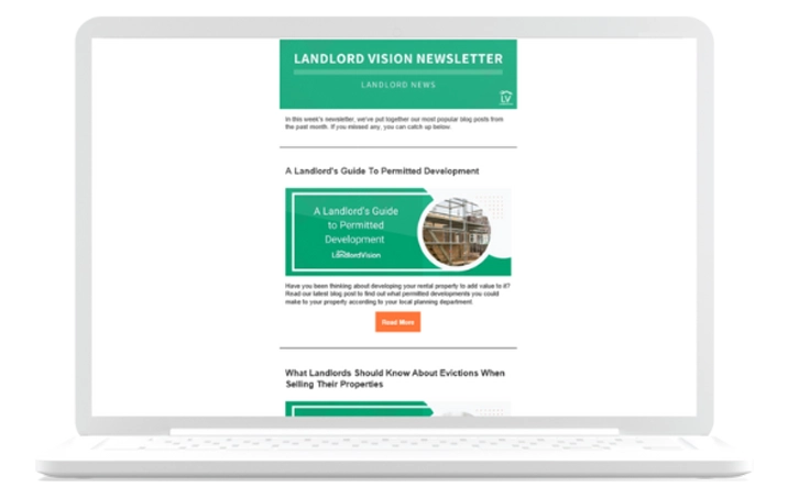 A picture of the Landlord Vision newsletter