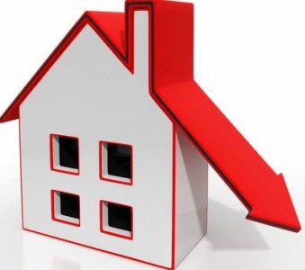 housse with down arrow