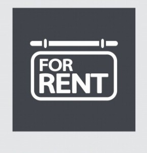 For rent hanging sign