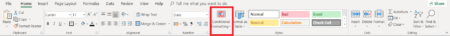 Conditional formatting icon in Excel