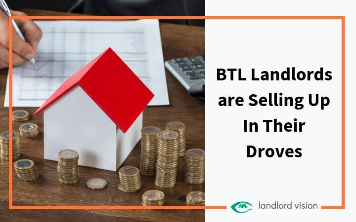A model house and some money. Blog title: BTL landlords are selling up in their droves.