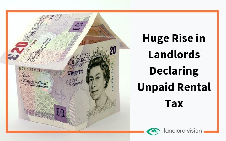 £20 note arranged like a house representing unpaid rental tax.
