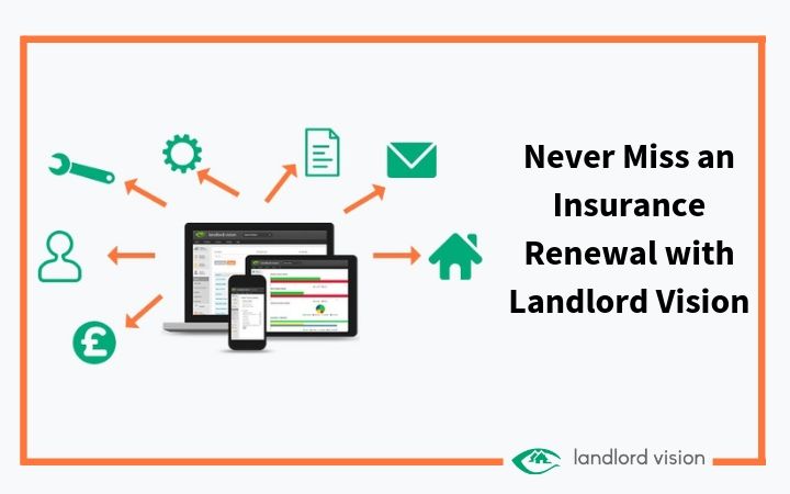 Never miss an insurance renewal with Landlord Vision.