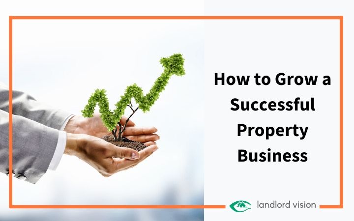 Business man holding a growing upward arrow.