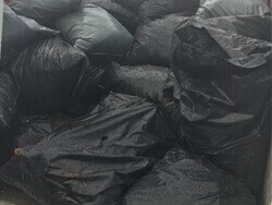 All the rubbish left in cannabis farm rental property.