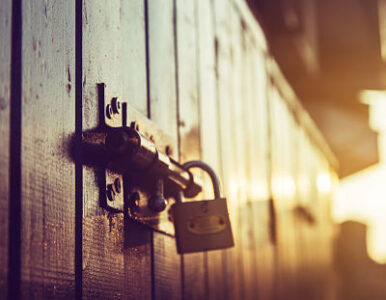 door lock old rusty background