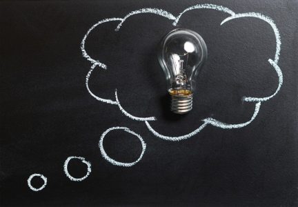 a bulb in a cloud