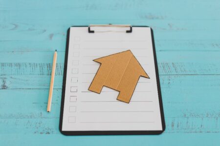 cardboard cut out of house