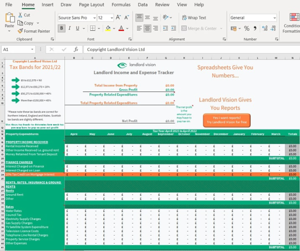 Download your Rental Income and Expense Spreadsheet